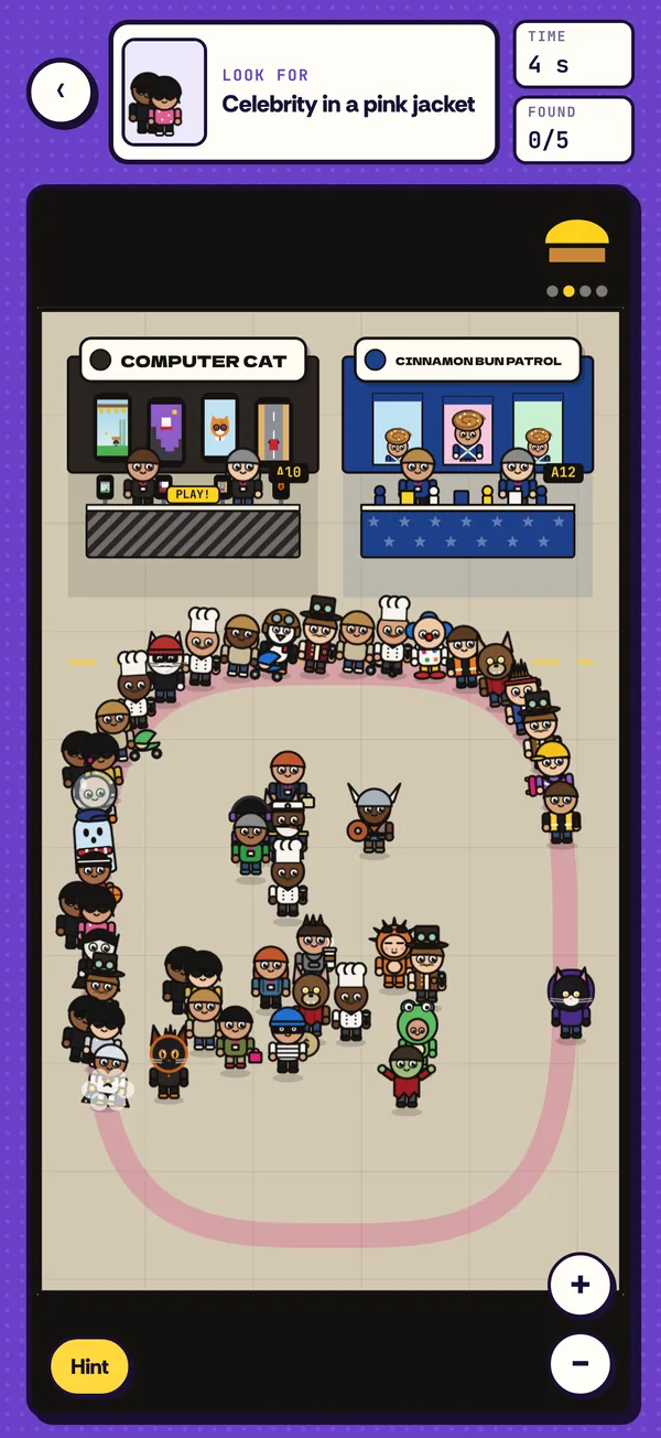 The Conga Line round: a dancing line of characters winding through the hall